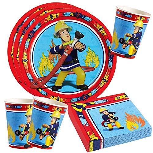 Preisvergleich Produktbild Fireman Sam Party Set - Plates, Cups, Napkins, Party Tablewear