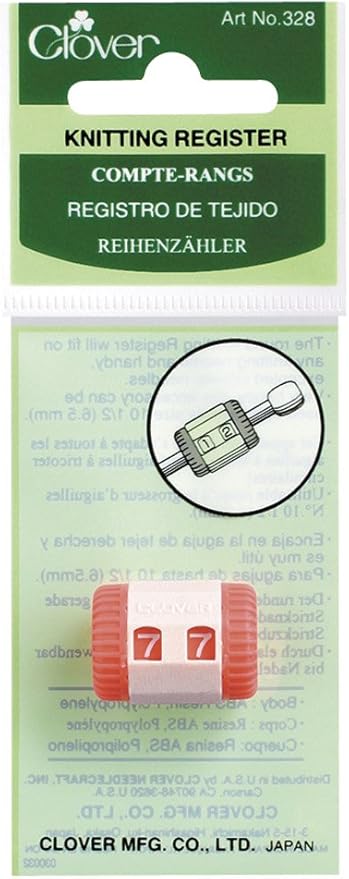 Clover Knitting Register Red 5" Height X 2" Length X 0.8" Width