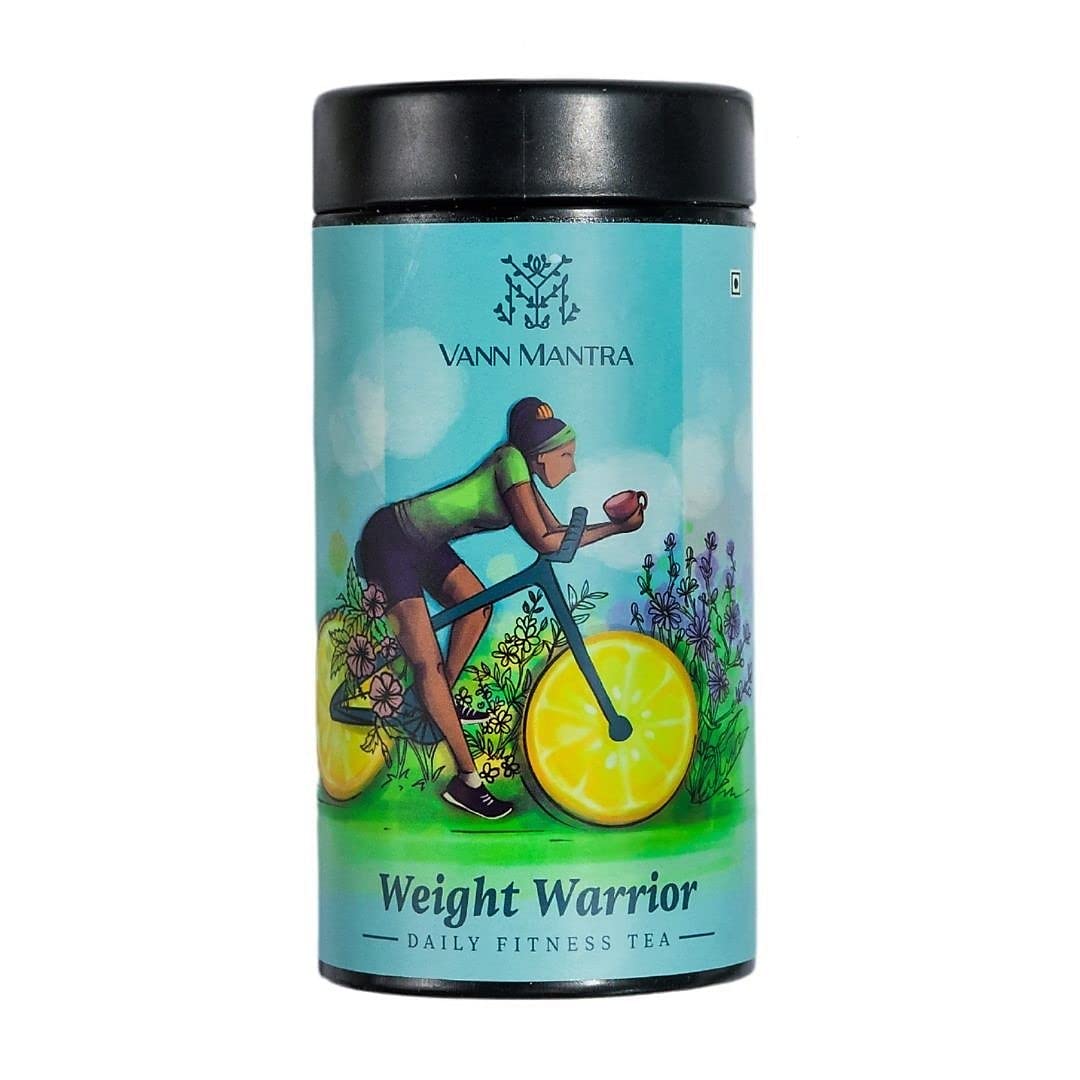 VANN MANTRA Weight Warrior Herbal Green Tea with Bamboo Tong,Natural Blend with Senna,Garcinia Cambogia,Hibiscus & Licorice,Flavoured Tea for a Weight Loss & Refreshing Experience 25 Tea Bags,37.5gram