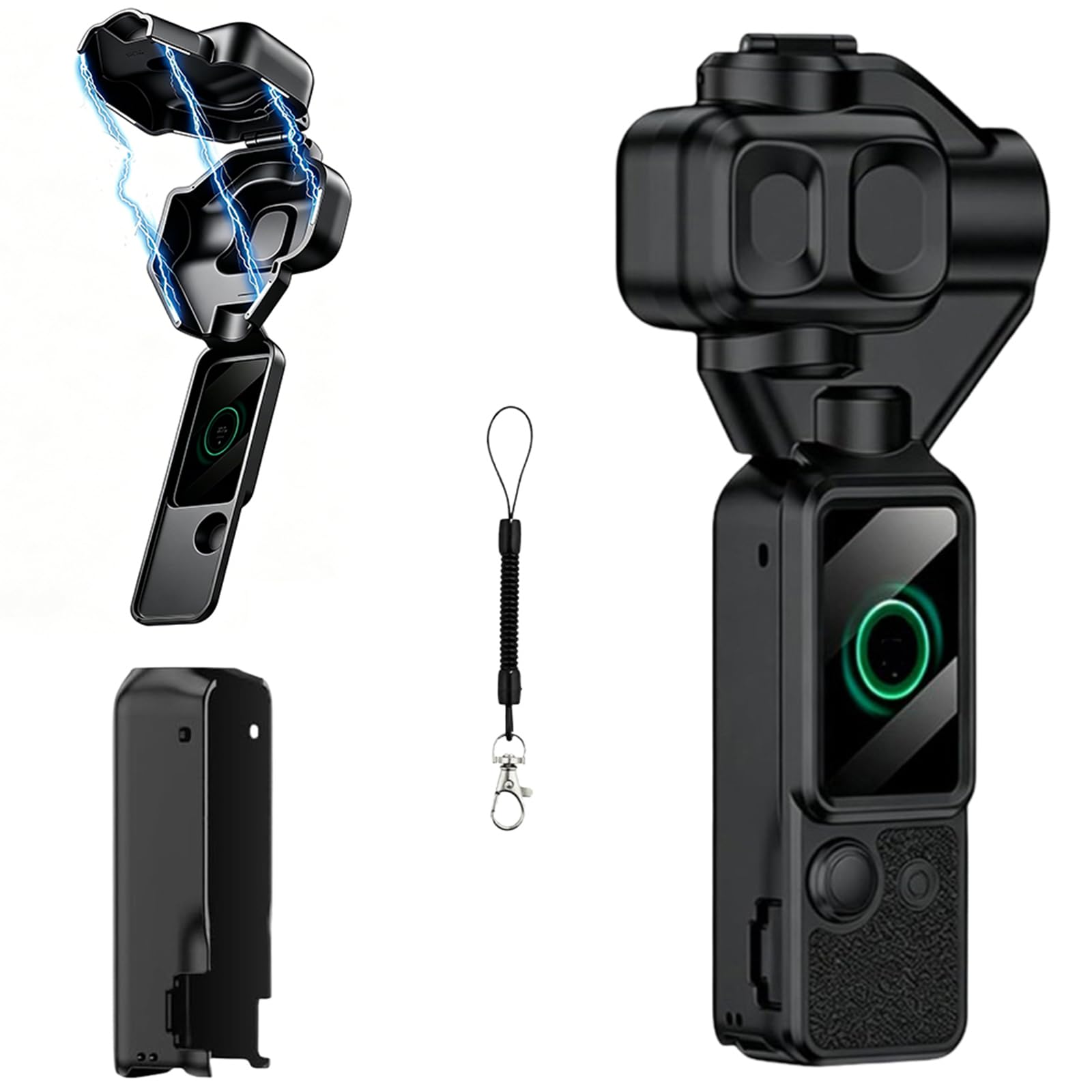 Coyktonty Protective Cover/Lens Cap Hard Case for DJI Osmo Pocket 4P(Black)-image-42