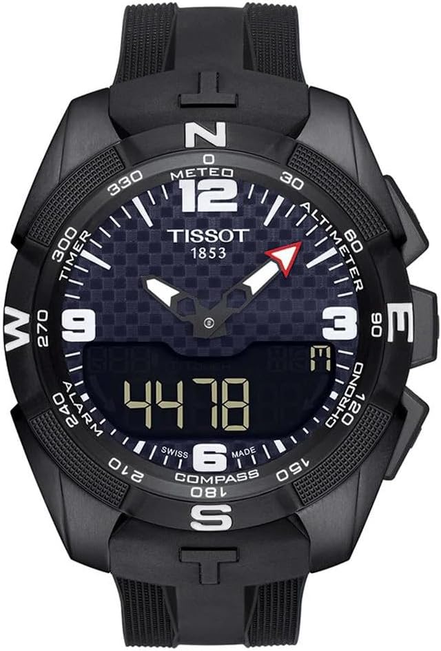 Tissot Men's Analogue-Digital Swiss Quartz Watch with Silicone Strap T0914204705701