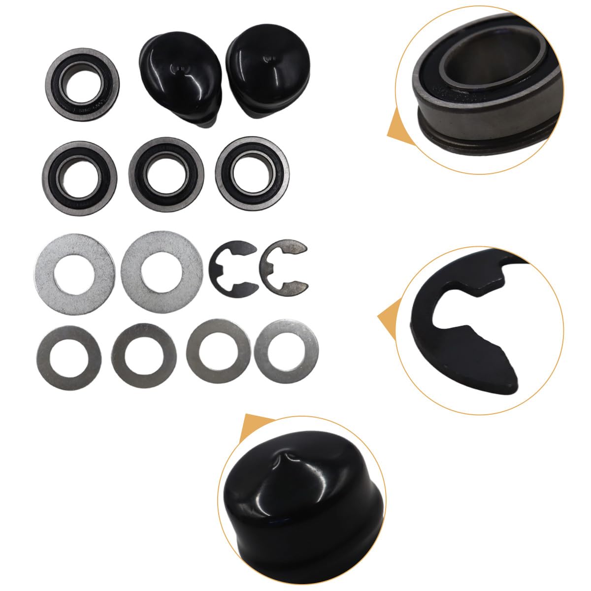 Kit di conversione Cuscinetto boccola Ruota Anteriore Compatibile con YTH22V46, YTH24V48, LGT2654, YTA18542, YTA22V46