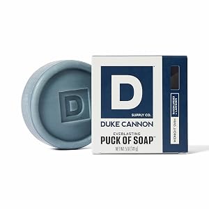 Duke Cannon Supply Co Bar Soap Puck - Mens Rounded Bar Soap with Masculine Scents - Disc-Shaped Mens