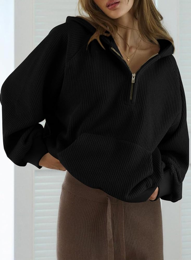 Amazon.com: SHEWIN Womens Casual Winter 2024 Half Zip V Neck Long