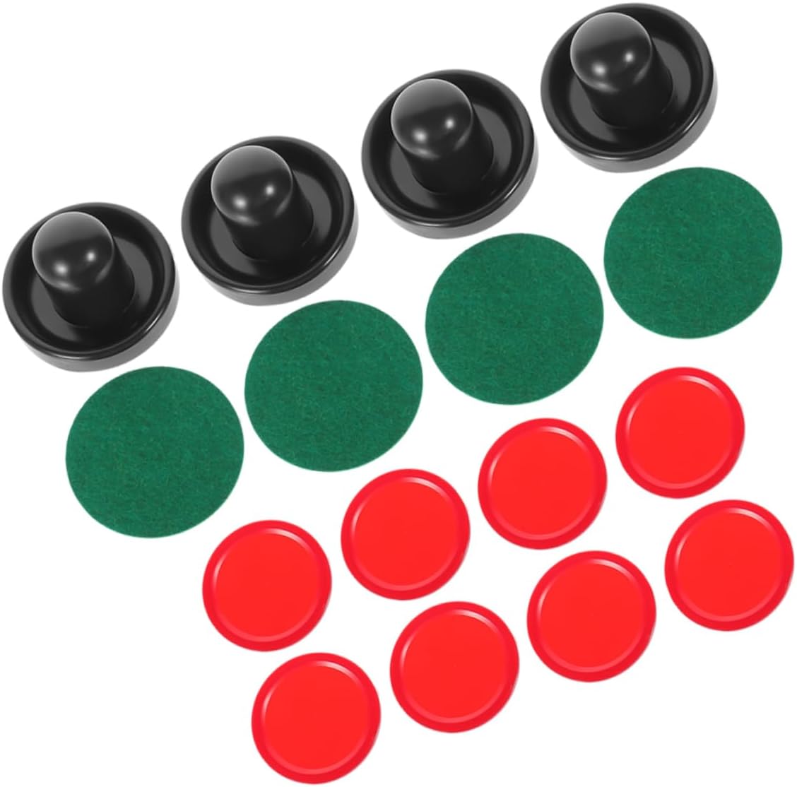 BESTonZON 2 Sets of Ice Hockey Pucks Air Hockey Table Game Accessories Replacement Mallets for Family Fun