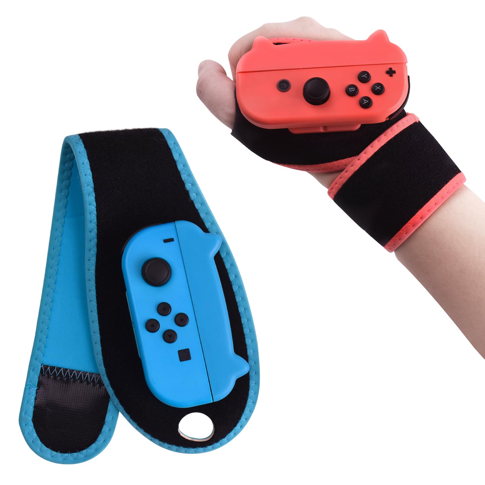 Just Dance Switch 2026 2025 2024 2023 2022 Brassard Réglable Compatible avec Nintendo Switch/Switch OLED Disponible en Rouge et Bleu Hautement Élastique Adapté aux Adultes et Enfants