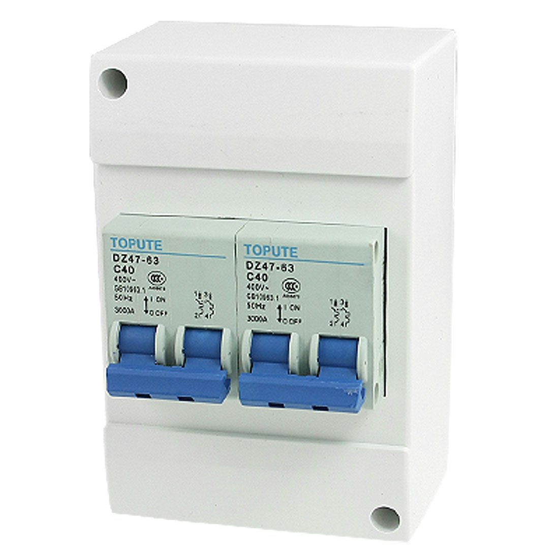 IEUMJNAT DZ47-63 C40 2 Poles Mini Overloaded Circuit Breaker AC400V 40A w Cover