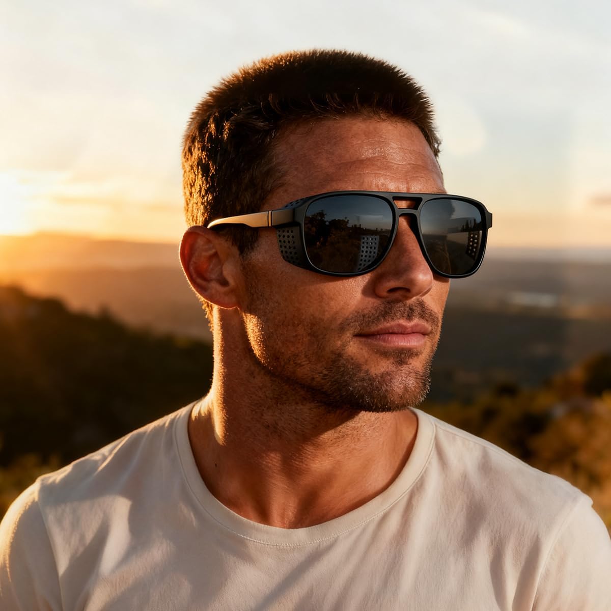 Retro Polarized Sunglasses for Men Women Vintage Lightweight Steampunk Sun Glasses Gothic Goggles UV400 Protection - Image 2