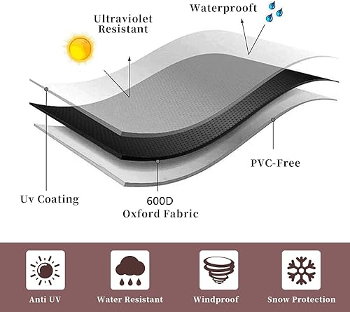 Miniatura 2 de Barlic IBC - Funda de mano de 275 galones para cubierta de tanque de agua 420D para exteriores (beige y marrón)