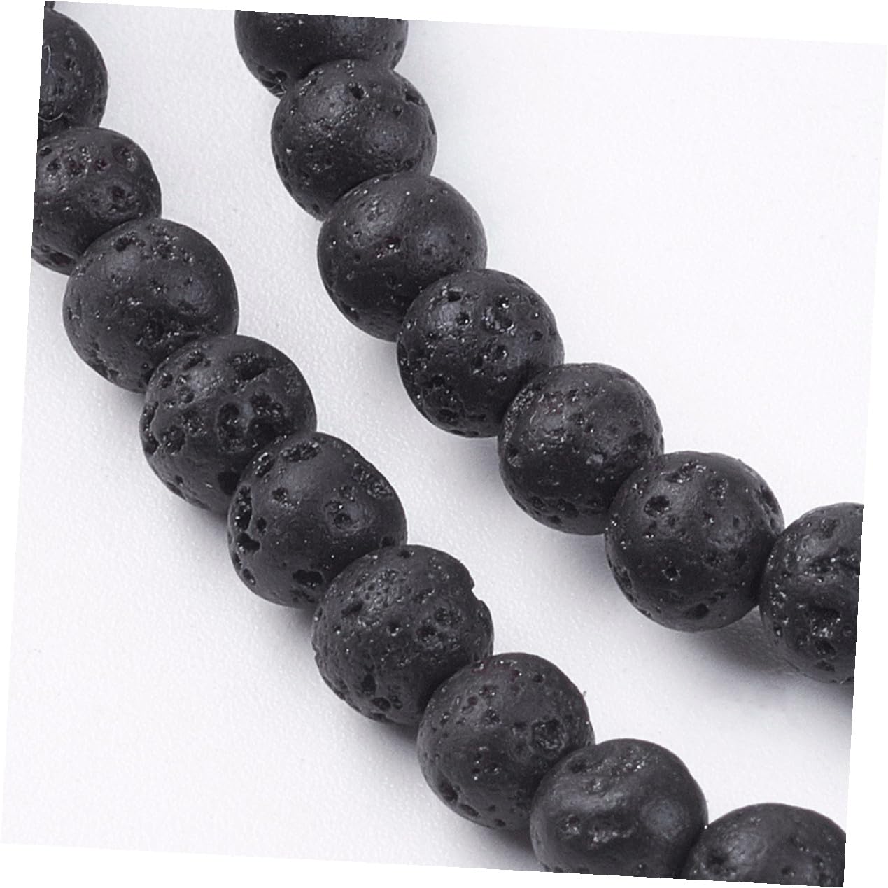 Cuentas Elegantes Natural Sueltas de 300 a Piedra Negras Volcánica Hacer Redondas de 4mm 10mm y Decorativos para Pulseras Adornos de Cabello