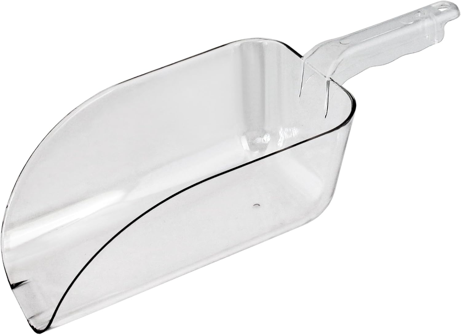 New Star Foodservice Commercial Grade Polycarbonate Plastic Utility Ice Scoop, Clear, 64 oz