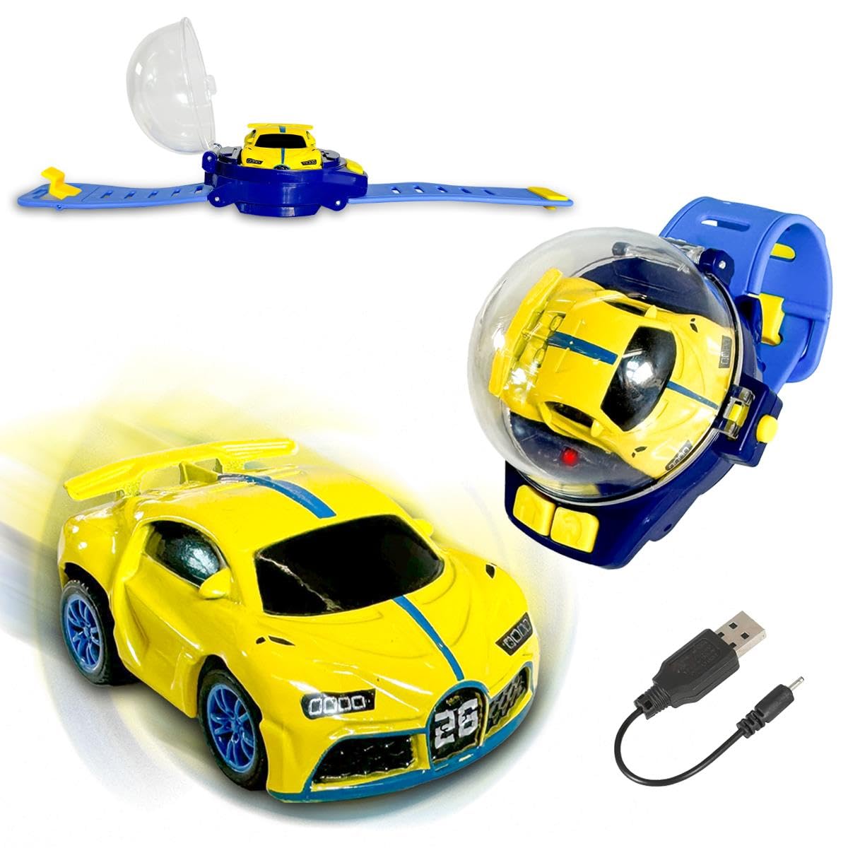 Bestie toys Mini Remote Control Car Watch Toys, 2.4 GHz Cartoon RC Watch Racing Car, USB Charging Remote Control Car Watch Car Hand RC Car for Boys Girls (Mix car Will be Send AS per Stock) (B0CGJWVCZQ) Amazon Price History, Amazon Price Tracker