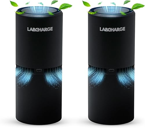 Miniatura 8 de LabCharge - Purificador de aire compacto – Cubre 250 pies cuadrados – Ideal para dormitorio o dormitorio – Filtro HEPA silencioso que captura