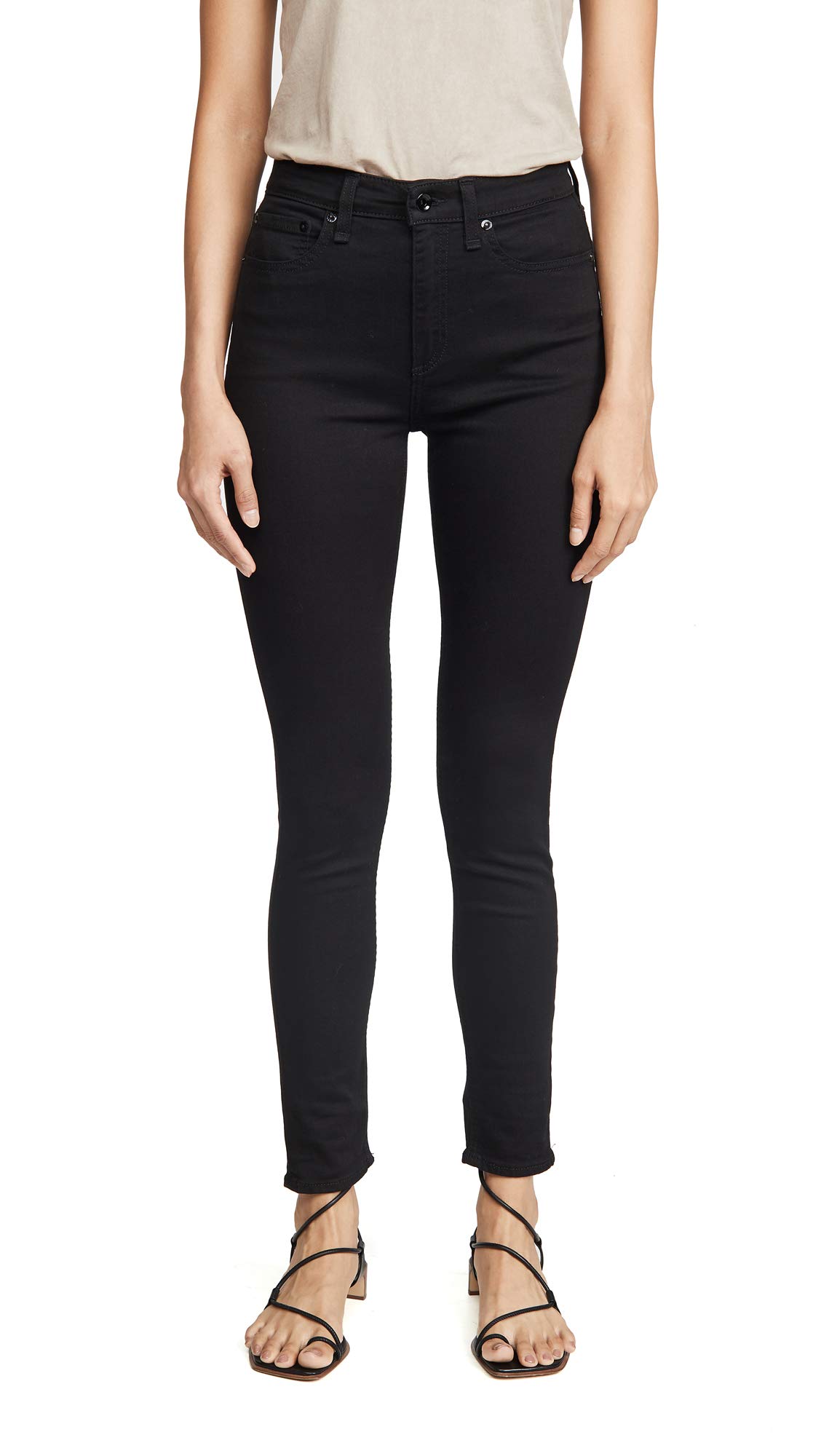 Rag And Bone Womens Nina High Rise Skinny Jeans Black Desertcart
