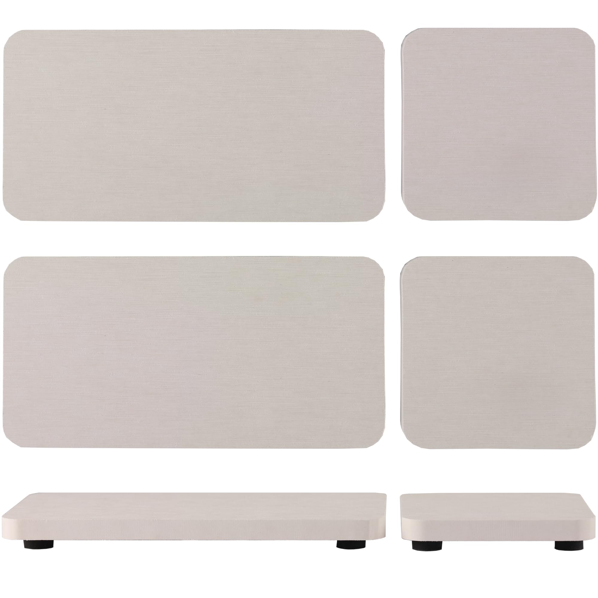 ZumenDa – Set Di 3 Portasapone In Pietra Diatomite, Assorbente E Asciugatura Rapida, 20x10 Cm + 2x10x10 Cm, Bianco - 6
