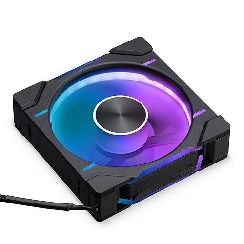 Phanteks D30 Reverse Airflow 120mm D-RGB Fan - Black, Daisy-Chain Design, Hidden Cables, Superior Cooling, Reverse Airflow, Stunning RGB Lighting