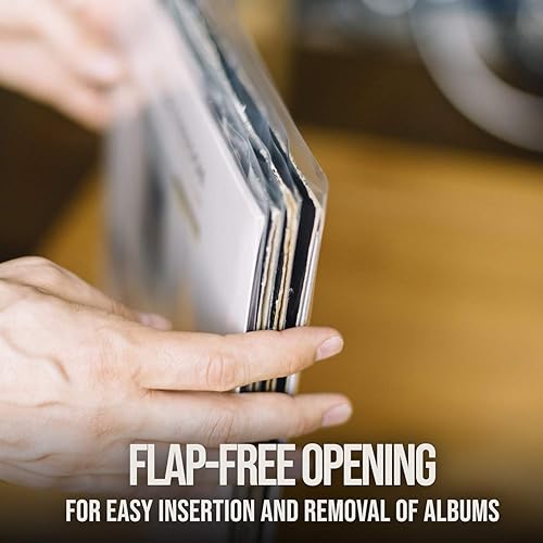 Miniatura 4 de Vinyl Fever Fundas para discos (paquete de 125) – Cubiertas exteriores de álbumes con claridad premium – Fundas de polipropileno duraderas de 0.118