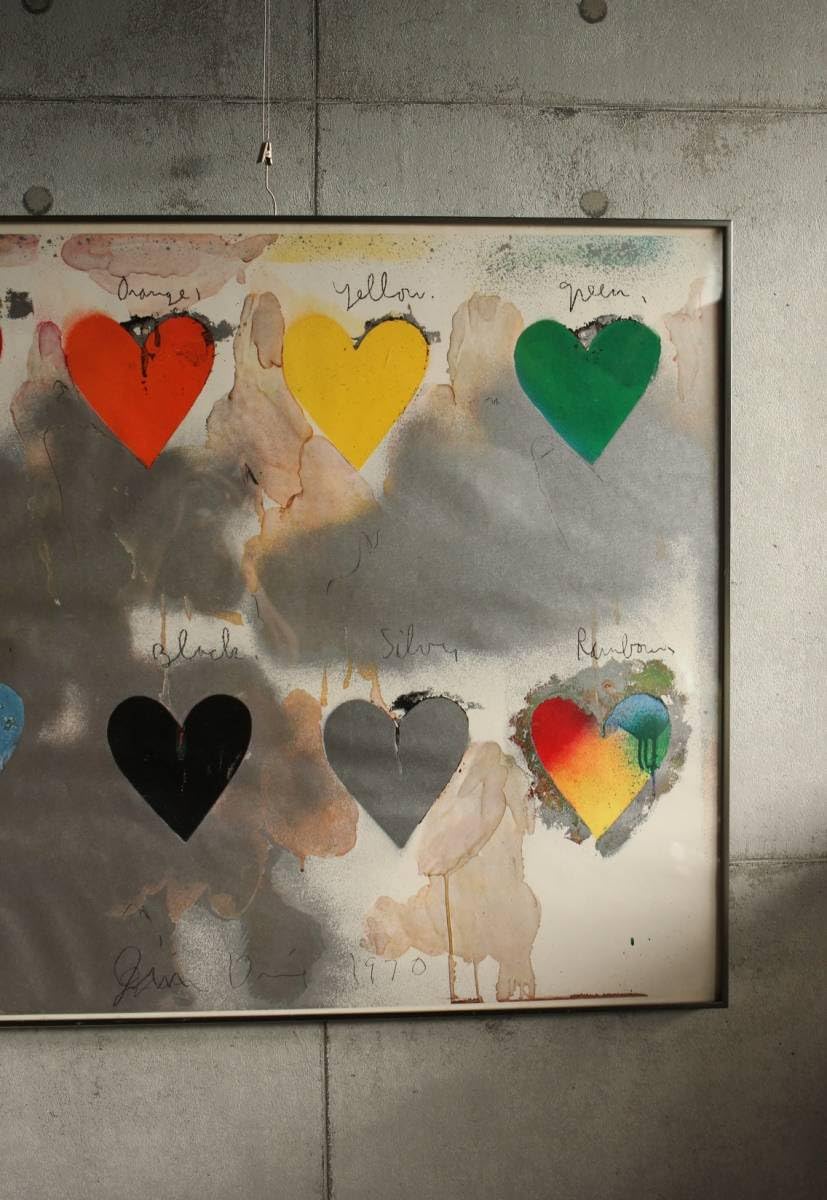 ジムダイン 8hearts オフセットシルクスクリーン ポスター Amazon.co.jp: Jim Dine ジムダイン 8hearts オフセットかシルク