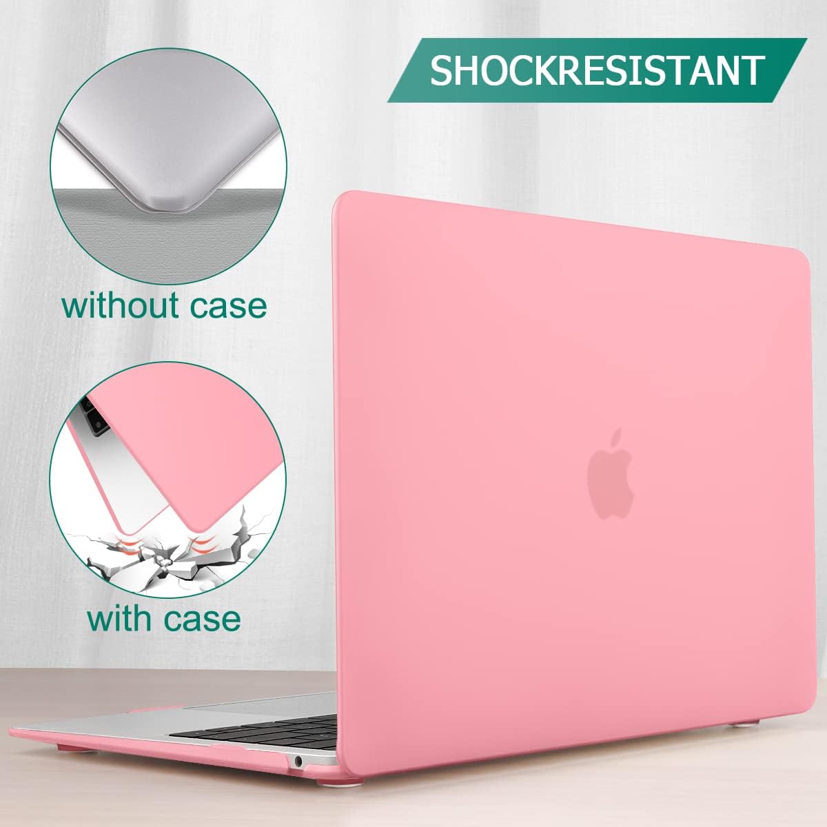 Dl3 Mobilak Compatible with MacBook Pro 16 inch Case 2023 2022 2021 Release M3 A2991 M2 A2780 M1 A2485 Pro Max Liquid Retina XDR Display Touch ID, Protective Plastic Hard Shell Cover Case (Pink)