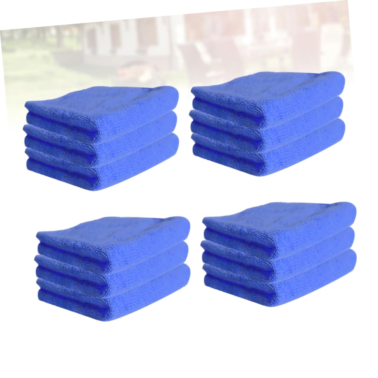 POPETPOP Panni in Microfibra Anti-graffio per Cucina Lavabili 12 Pz Blu Struttura Antigoccia e Assorbimento Acqua Alta