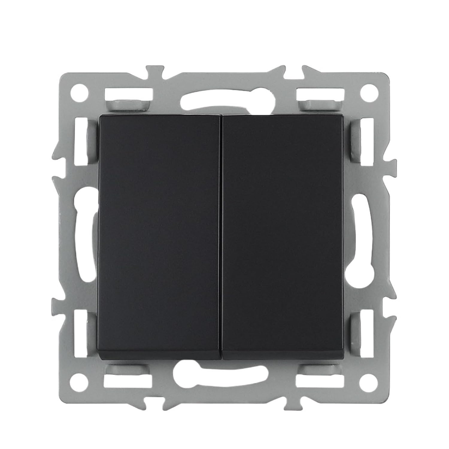 F6 EU FR UN sockets and switches Dimmer，Series Multiple Frames White Tempered Glass Panel Module DIY(2gang 1way)