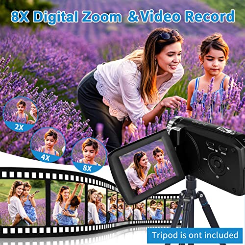 Video-Camera-Camcorder-for-Kids-Full-HD-1080P-30FPS-360MP-Digital-Cameras-Recorder-for-YouTube-TikTok-28-Inch-270-Degree-Rotation-Screen-Vlogging-Camcorders-for-Teens-Children-Beginners