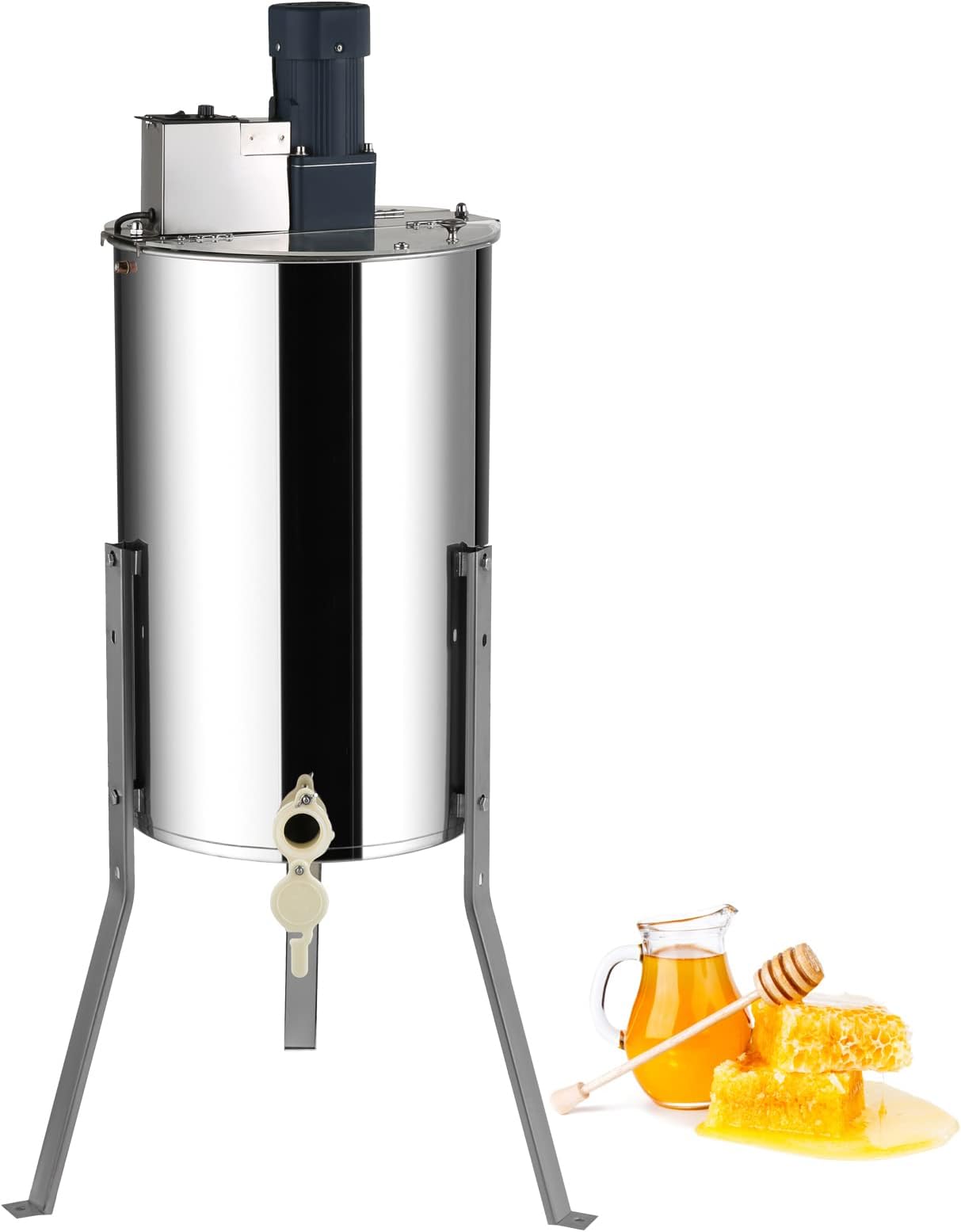 VEVOR 2/4 Frame Electric Honey Extractor with Adjustable Stand