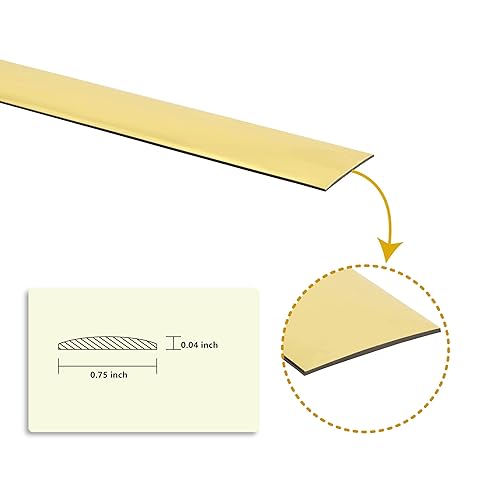 Miniatura 5 de Moldura autoadhesiva flexible para pared, espejo, puerta, armario, sellado de huecos (34 pulgadas x 16.4 pies, dorado)
