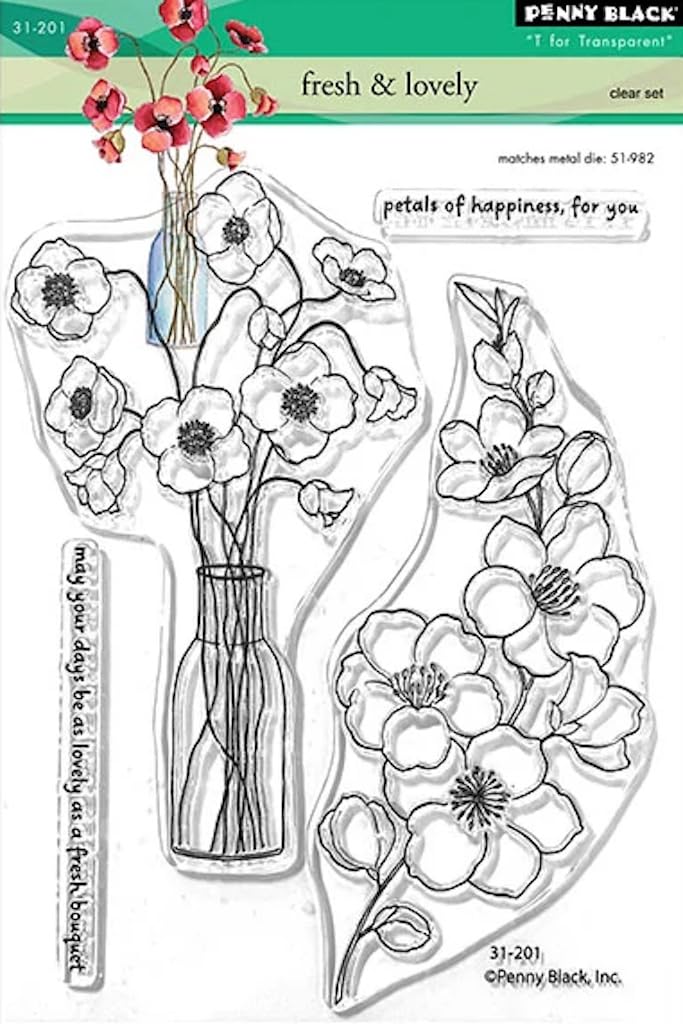 Penny Black Black Penny Clear Stamps - Fresh & Lovely 31-201