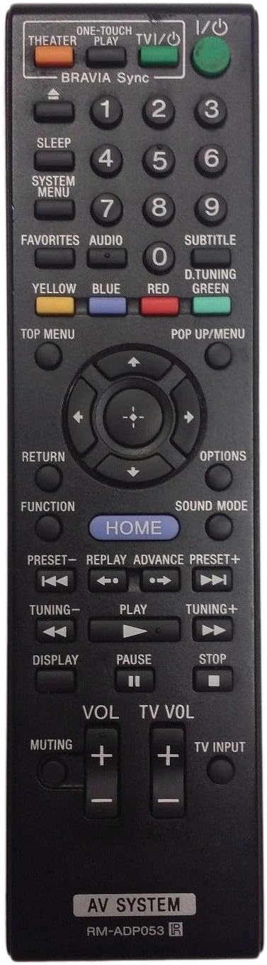 RM-ADP053 Replacement Remote Control for Sony BDV-N890W BDV-E580 BDV-E880 BDV-F500 DVD Home Theater Audio Blu Ray Disc Player