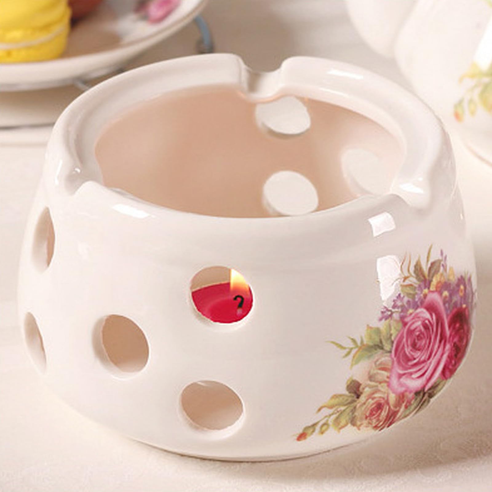 Juegos de regalo de té de café de cerámica, juego de té de lujo europeo, adecuado como regalo para el día de la madre, cumpleaños, Navidad y reuniones (rosa noble)