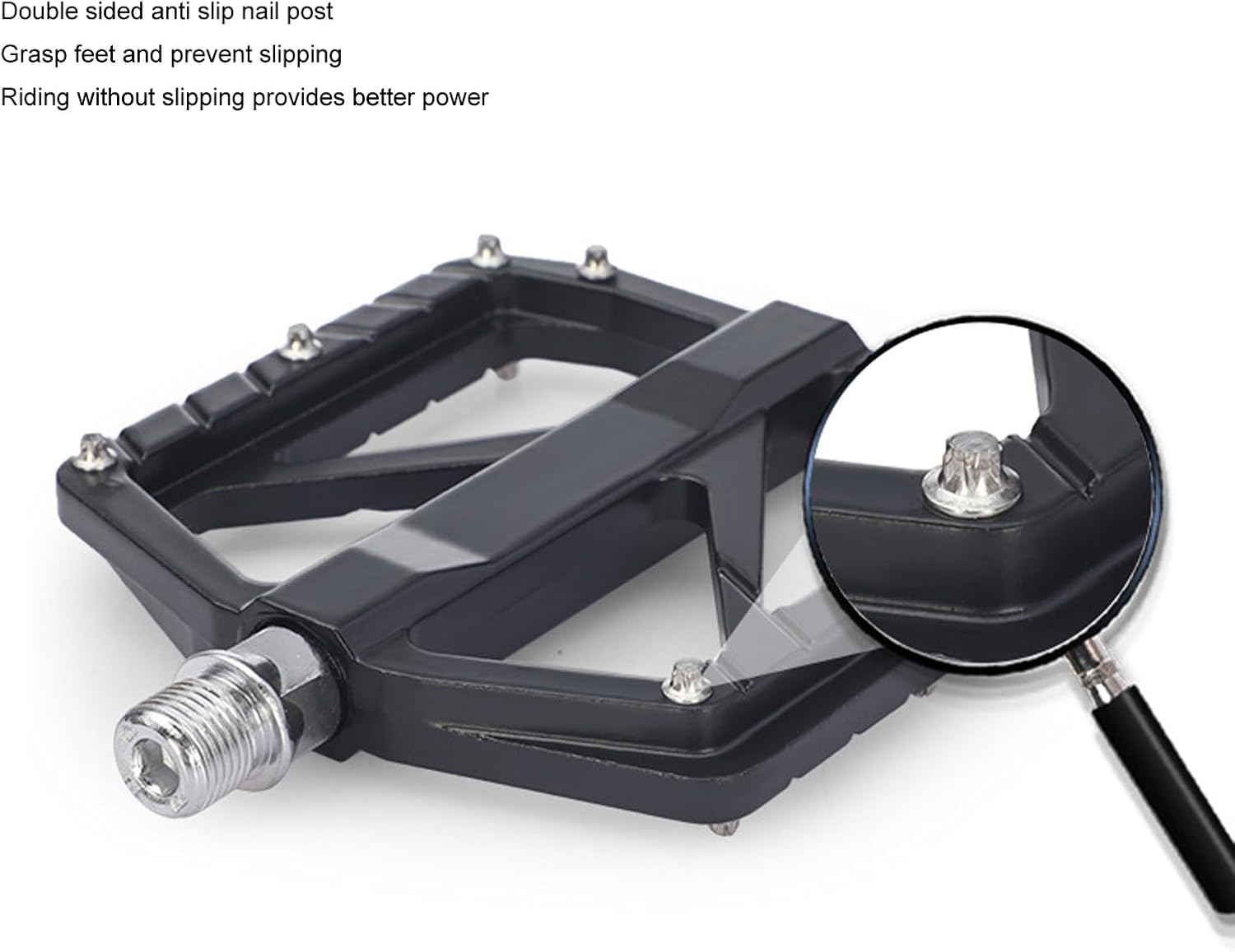 Mountain Bike Pedals, Aluminum Alloy, Pink and Black