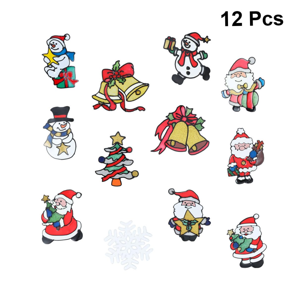 IMIKEYA 36 Stk Fensteraufkleber Urlaub Fenster haften urlaub wandtattoos weihnachtsparty liefert Weihnachtskunst weihnachtsdeko büro dekoration Weihnachtsabziehbilder Weihnachtsaufkleber