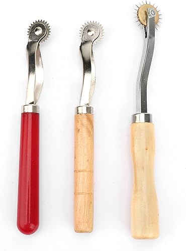 3 ruedas de costura, herramienta de costura de rueda de rastreo, herramienta de ruleta de tela de papel de cuero, herramienta de corte de marcadores