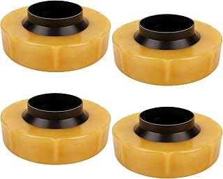 Universal Thick Toilet Wax Ring Replacement Kit (4-Pack) – 1.18" Wax Seal, Fits 3” & 4” Drain Pipes, Stops Leaks, Odors & Wobbling, All-in-One DIY Installation Kit