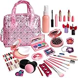 Kids Makeup Kit for Girl, Washable Makeup Toy Set, Real Play Makeup Toys,Girls Gift Toys, Cosmetic Beauty Set Toys for Age 3 4 5 6 7 8 Years Old Girls