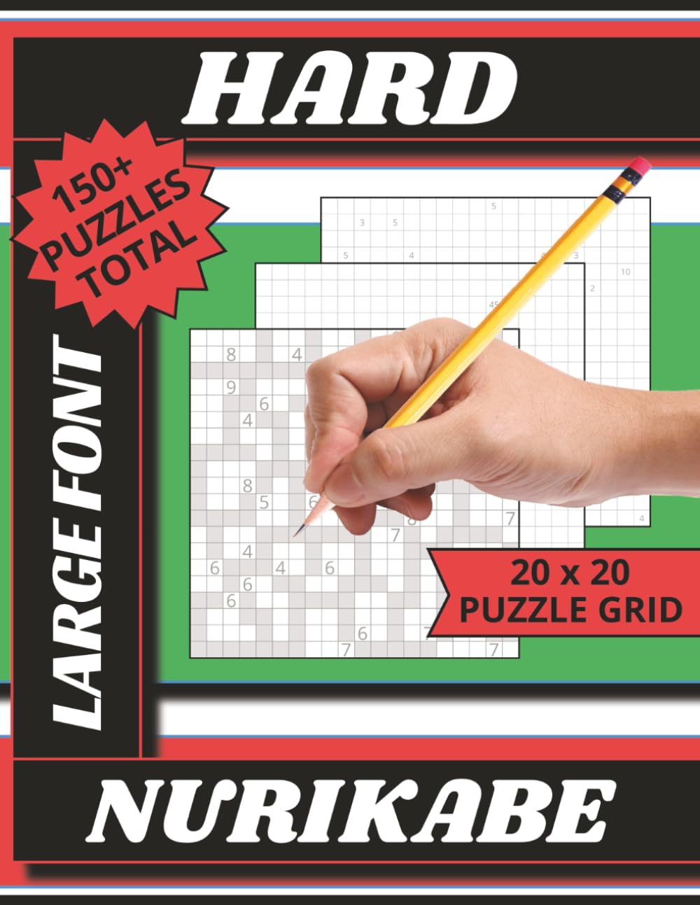 Hard Nurikabe Puzzle Book: Expert-Level 20×20 Nurikabe Grids with Full Solutions