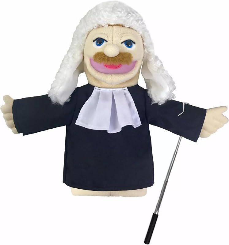 Theatre Hand Puppets for Children, Includes Teacher, Policeman, Pirate, Detective, etc. with Movable Open Mouths for Storytelling, Festival Gifts, 1 Piece