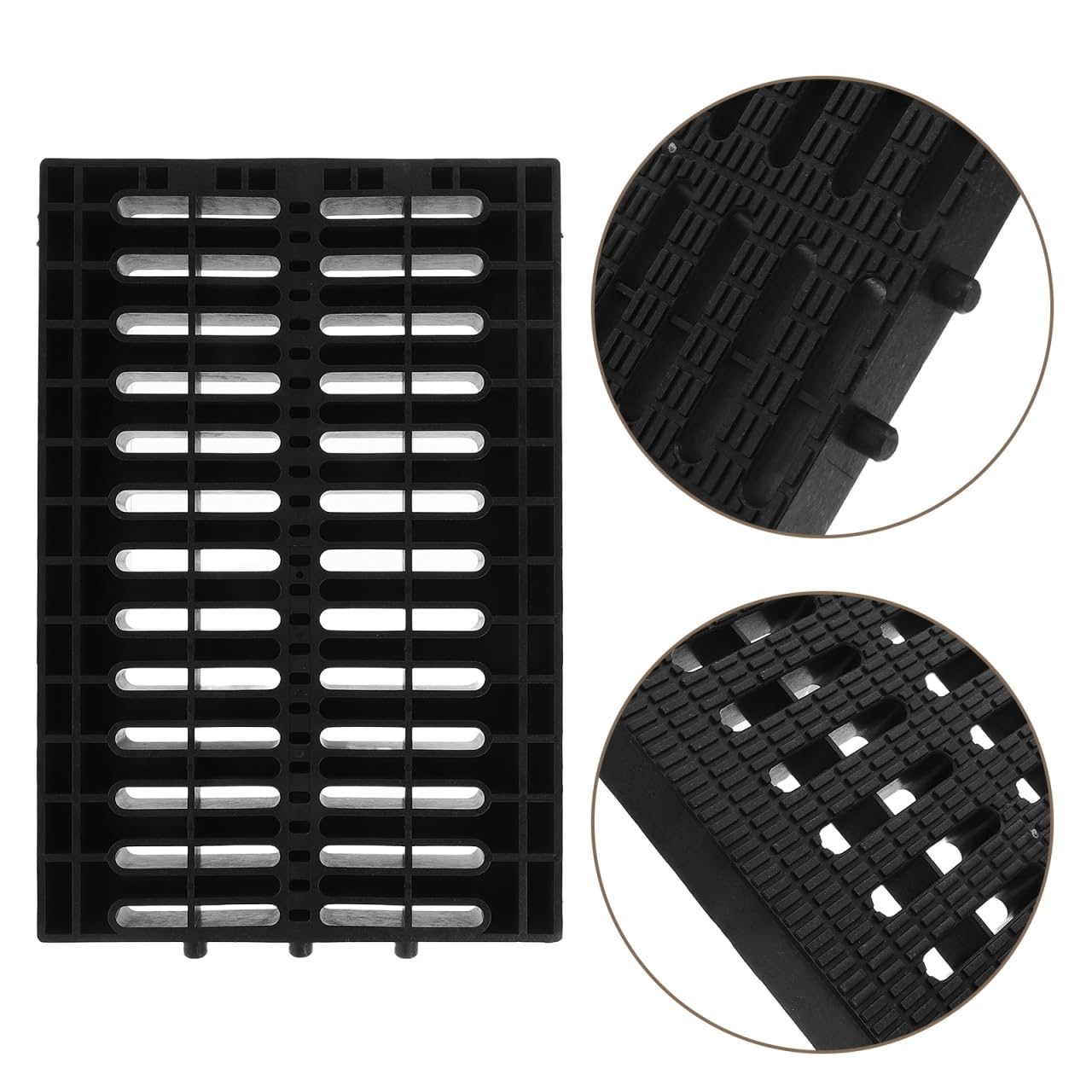 Gatuida Grid Drain Covers Outdoor, Rectangular Drain Grate, Plastic Garden Drainage Grates for Driveways Patio, Lawn, Garden - Image 2