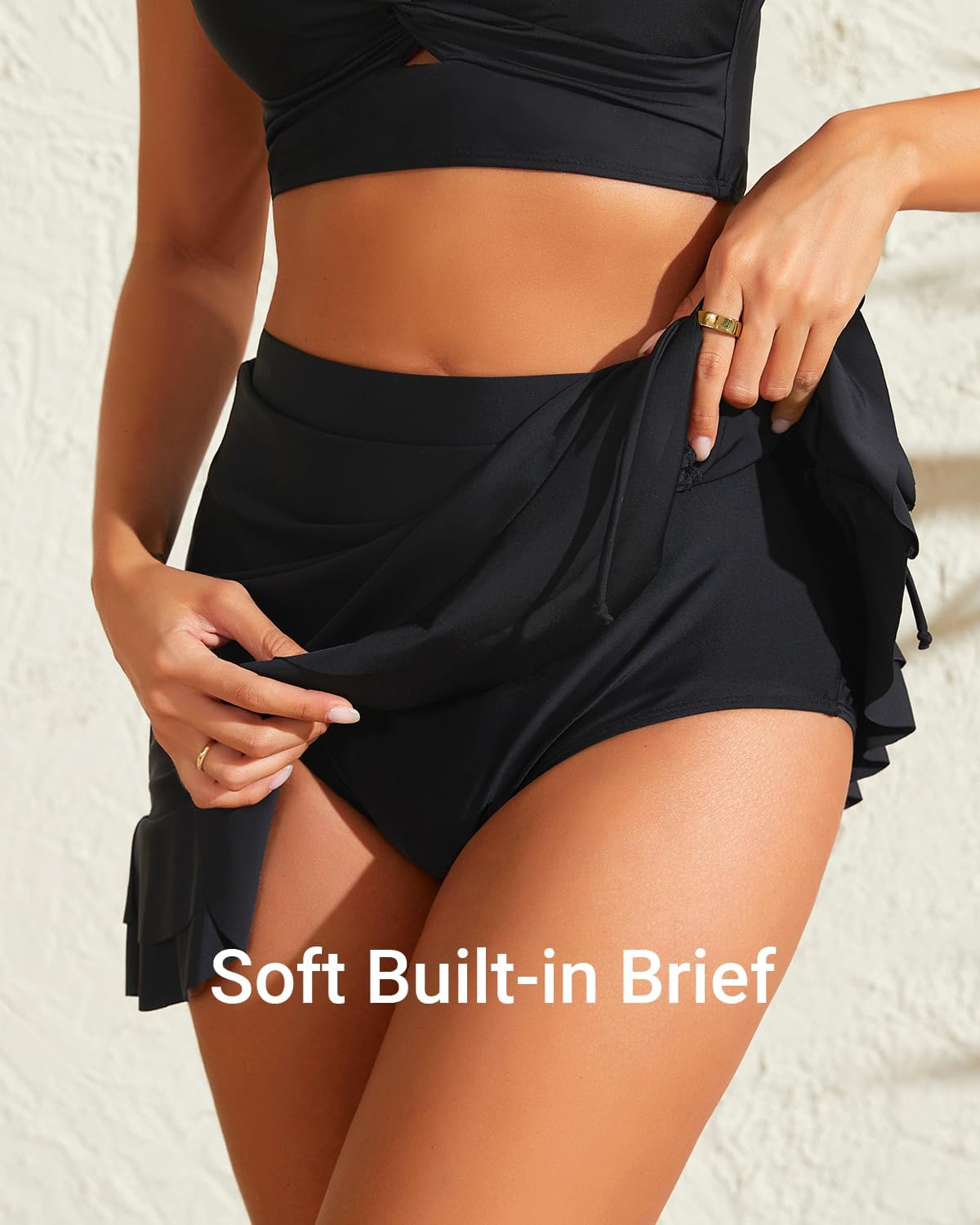 Daci Women High Waisted Bikini Set with Skirt - Tummy Control 2 Piece Swimsuit Twist Knot Bathing Suit 2026 - Image 5