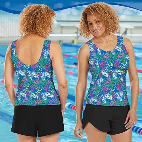 Women's Chlorine Resistant Princess Seam Tankini Swimwear Top2