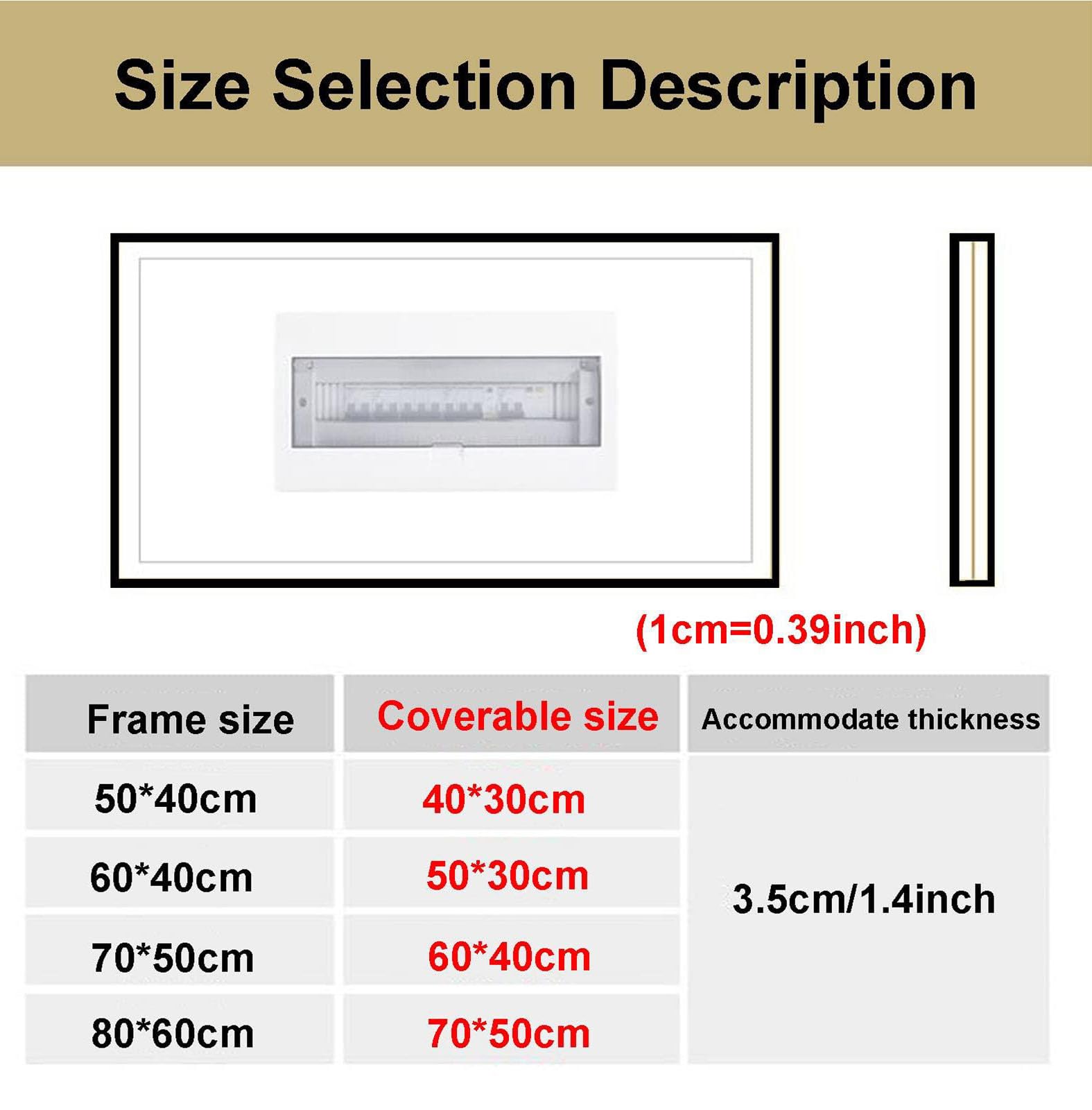 Generico Scatola per Contatore Elettrico Impermeabile Copertura Decorativa per Contatore Elettrico Nascondi Scatola dei Fusibili Semplice Scatola Contatore per Soggiorno,012,50 * 40cm