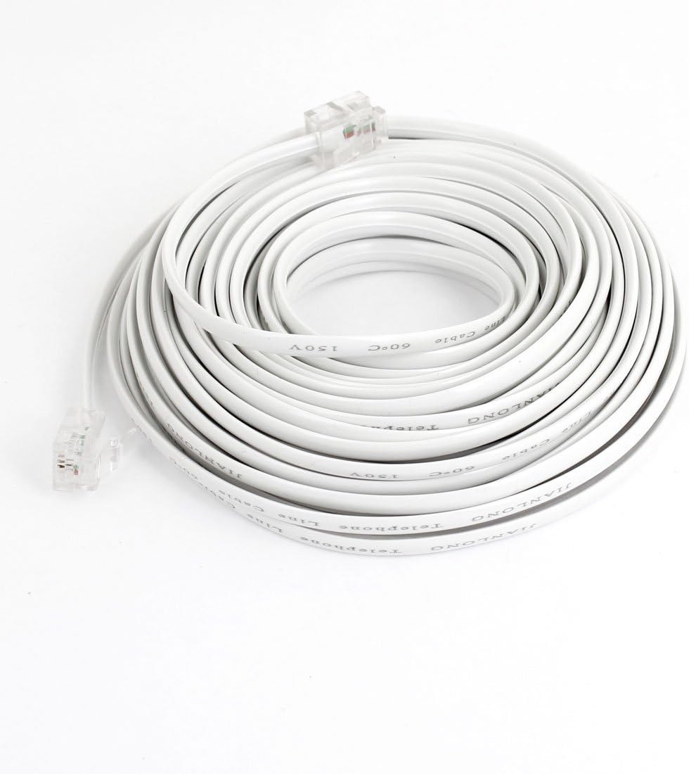 Uxcell RJ11 Telephone Extension Cable Connector, 10M 32.8