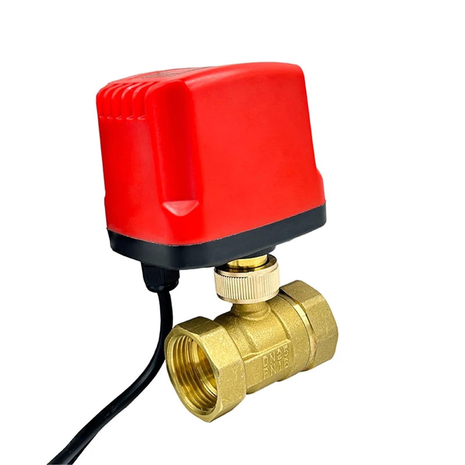 VSPPJYFG 1/2" 3/4" 1" 2" Electric Ball Valve Brass Thread Electric Ball Valve IP65 Waterpoof Motorized Ball Valve Three Wire Or Two Wire(12VDC-CR03,0.75 Inch)