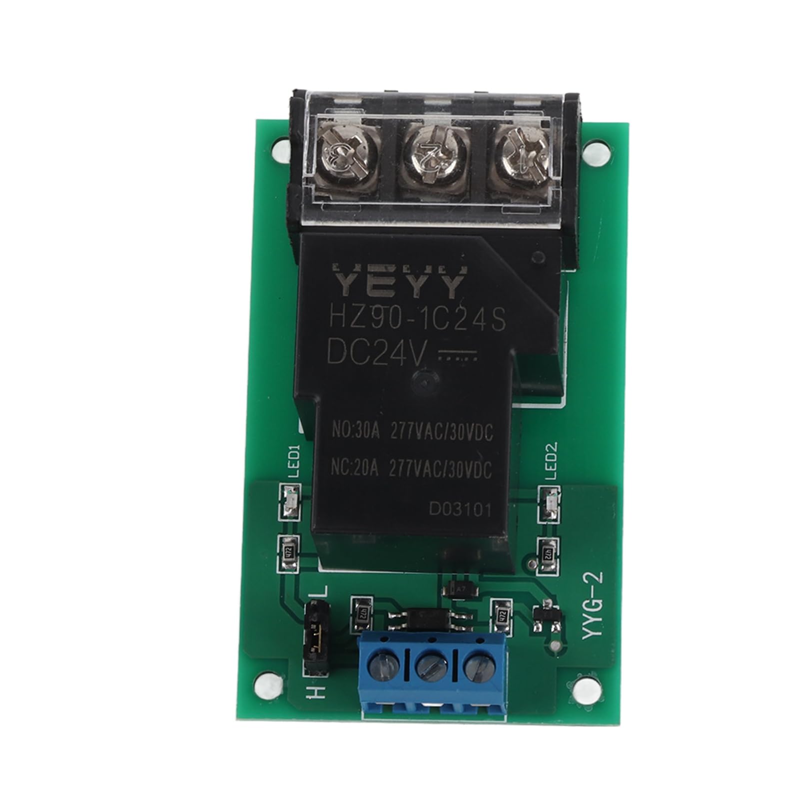 YYG-2 Modulo Relè 1 Canale 30A Con Accoppiatore Ottico – 24VDC Scheda Di Espansione A Innesco Unidirezionale