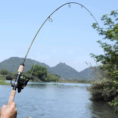 Miniatura 7 de Sougayilang Fishing Rods Graphite Lightweight Ultra Light Trout Rods 2 Pieces Cork Handle Crappie Spinning Fishing Rod