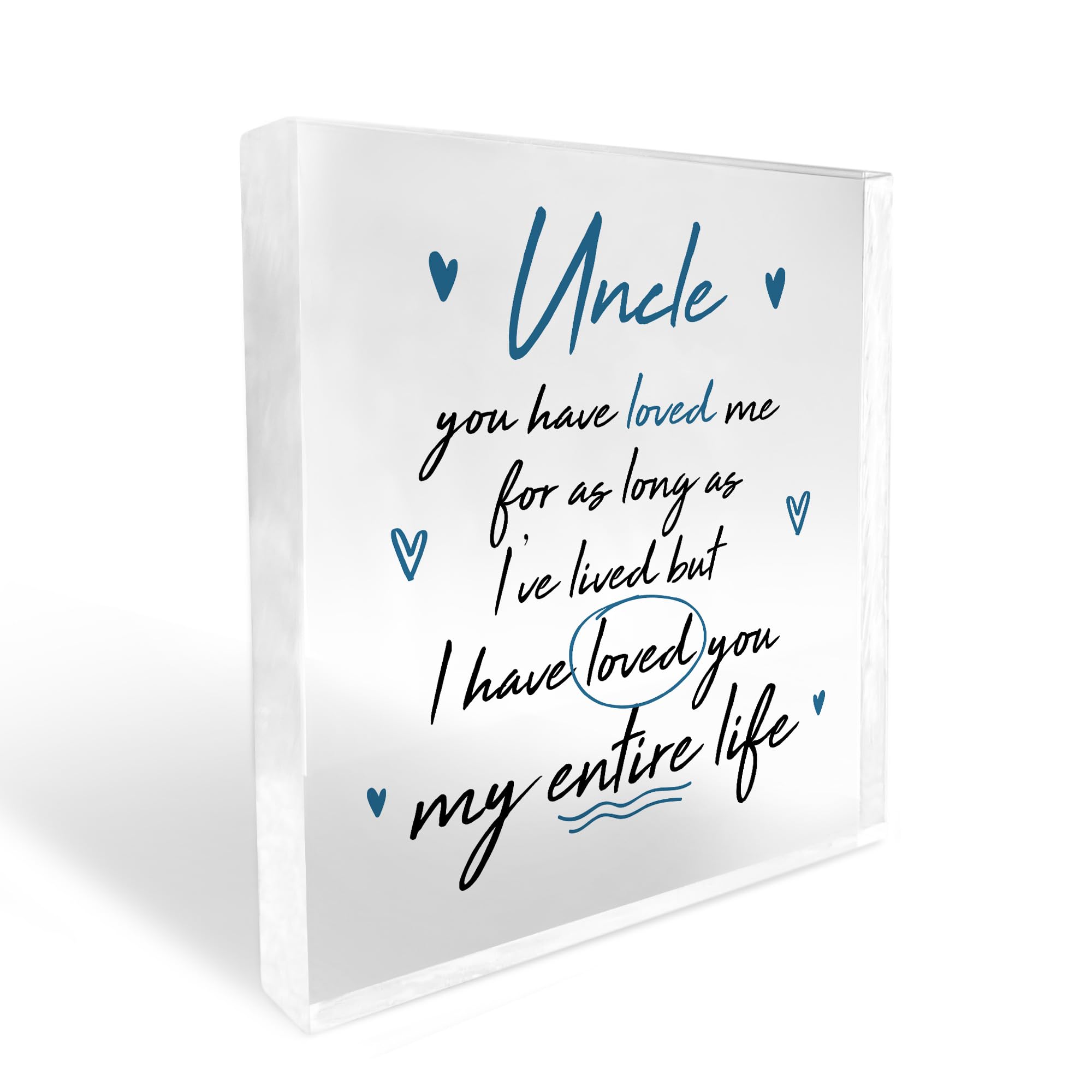 Red Ocean Uncle Gifts For Birthday Christmas Acrylic Block Thank You Gift For Him Niece Nephew Gifts Novelty Uncle Gifts