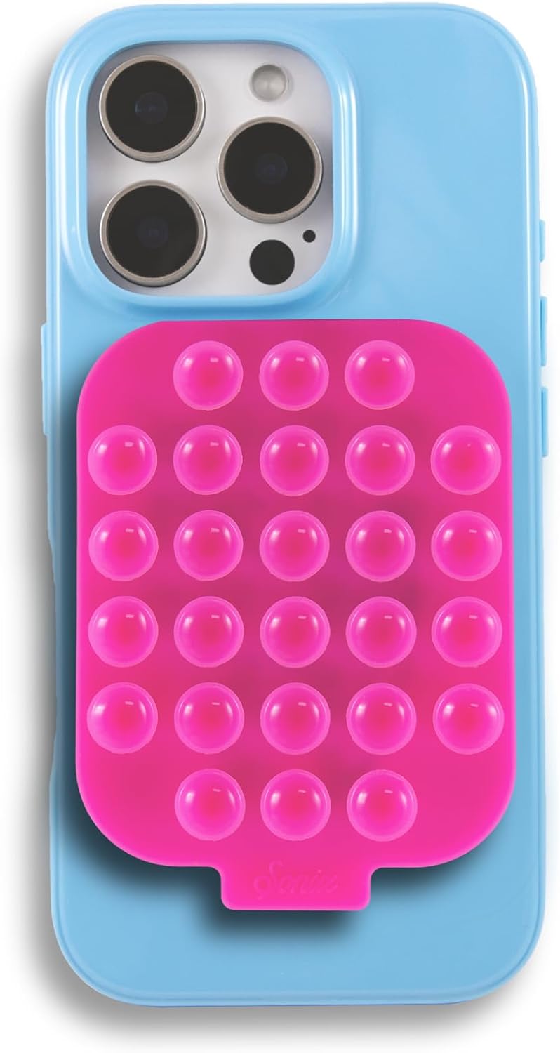 Sonix Bundle for iPhone 16 Pro | Magnetic Suction Phone Mount (Hot Pink) + Phone Case (Light Blue) | Compatible with MagSafe