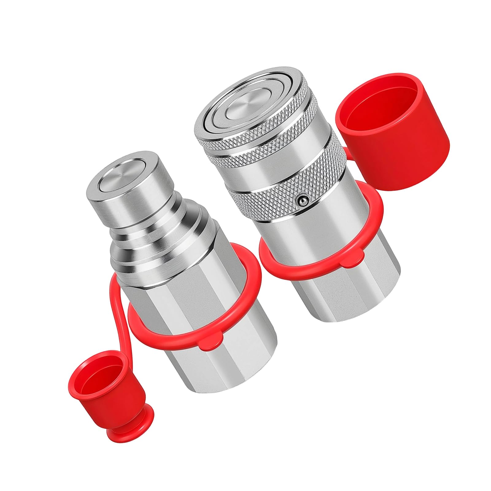 Hdoytxxm Compacts Hydraulic Quick Disconnect Coupler 1 / 2Inch Flat Face Designed For Efficiency Featuring Protective Cover Coupler
