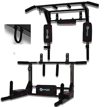 HASHTAG FITNESS Wall Mounted Multi-Grip Dip Station for Indoor Home Gym Fitness equipments